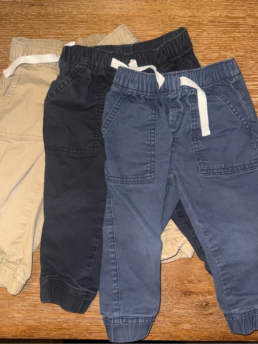 Gap - 3 Pack Kids Pull-On Cargo Joggers - Navy, Black, Khaki